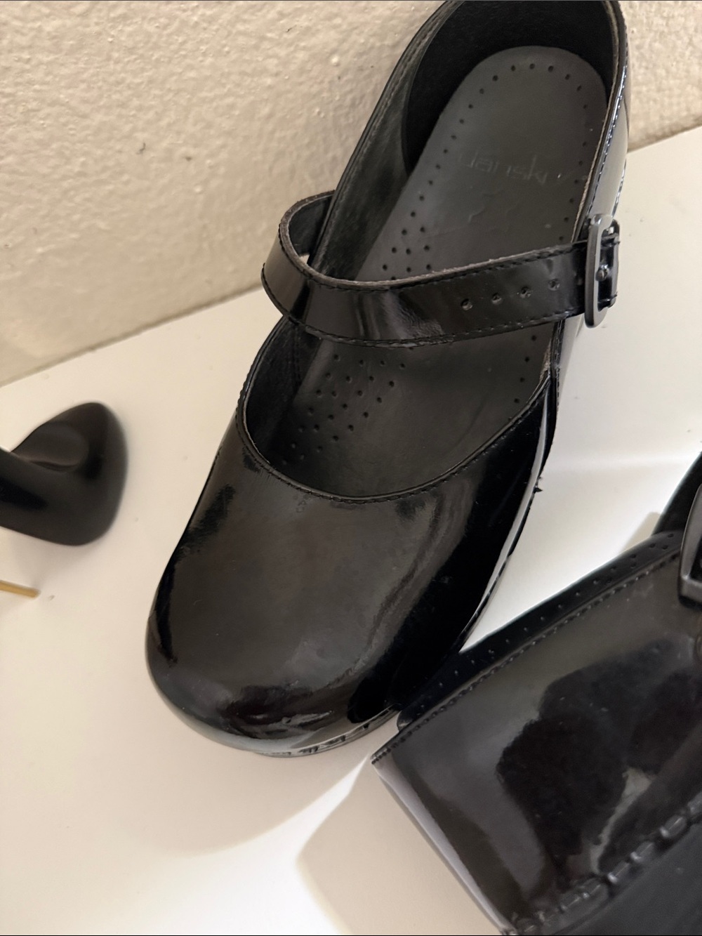 Dansko Black Patent Mary Jane Platform Clogs - Picture 7 of 9